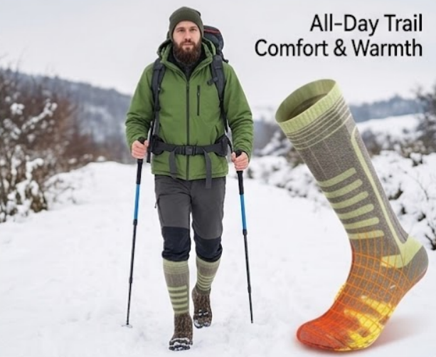Zonix™ Smart App-Controlled Heated Socks 5000mAh Rechargeable Winter Gear