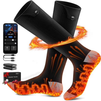 Zonix™ Smart App-Controlled Heated Socks 5000mAh Rechargeable Winter Gear