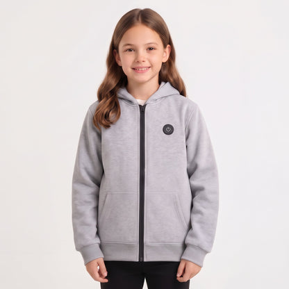 Zonix™ Kids 7-Zone Smart Heated Hoodie | Electric Full-Zip Fleece Jacket for Boys & Girls