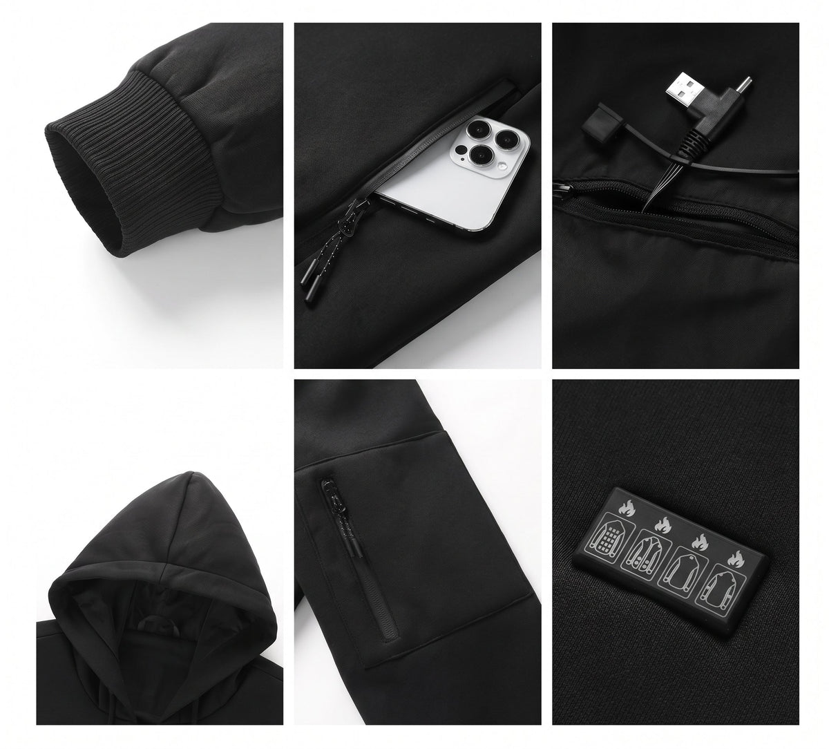 Zonix™ Premium Full-Zip Smart Heated Hoodie - 26-Zone Rapid Heat