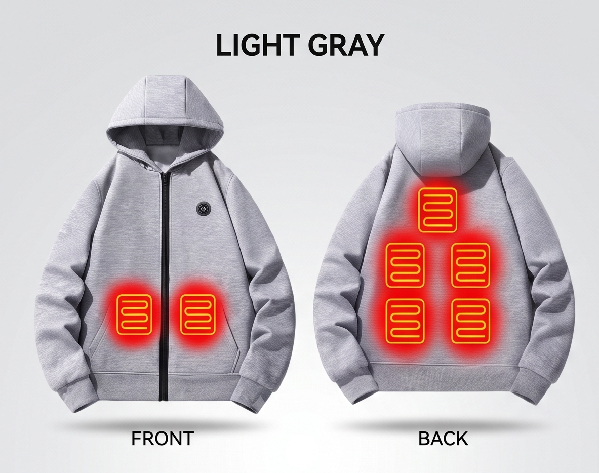 Zonix™ Kids 7-Zone Smart Heated Hoodie | Electric Full-Zip Fleece Jacket for Boys & Girls