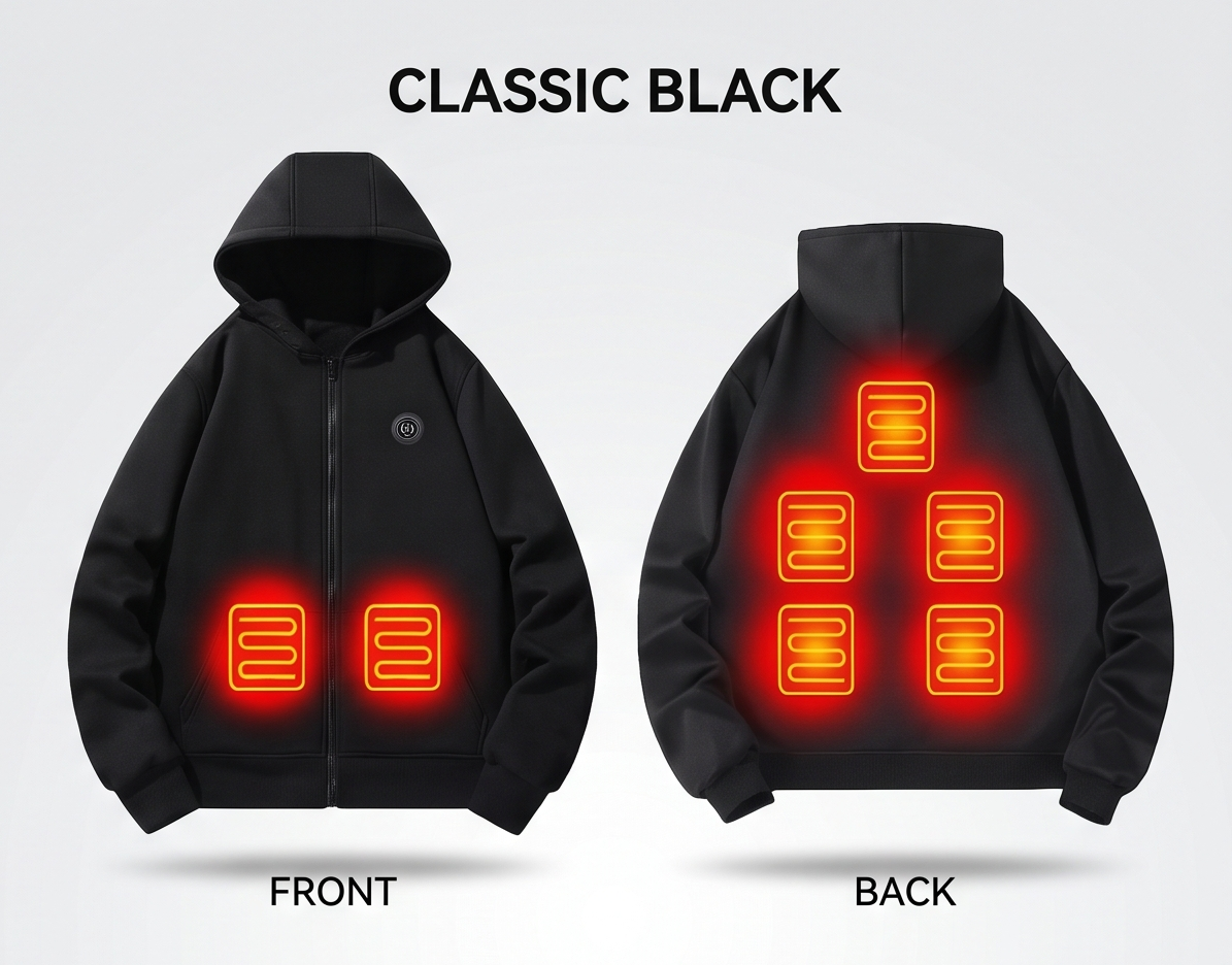 Zonix™ Kids 7-Zone Smart Heated Hoodie | Electric Full-Zip Fleece Jacket for Boys & Girls